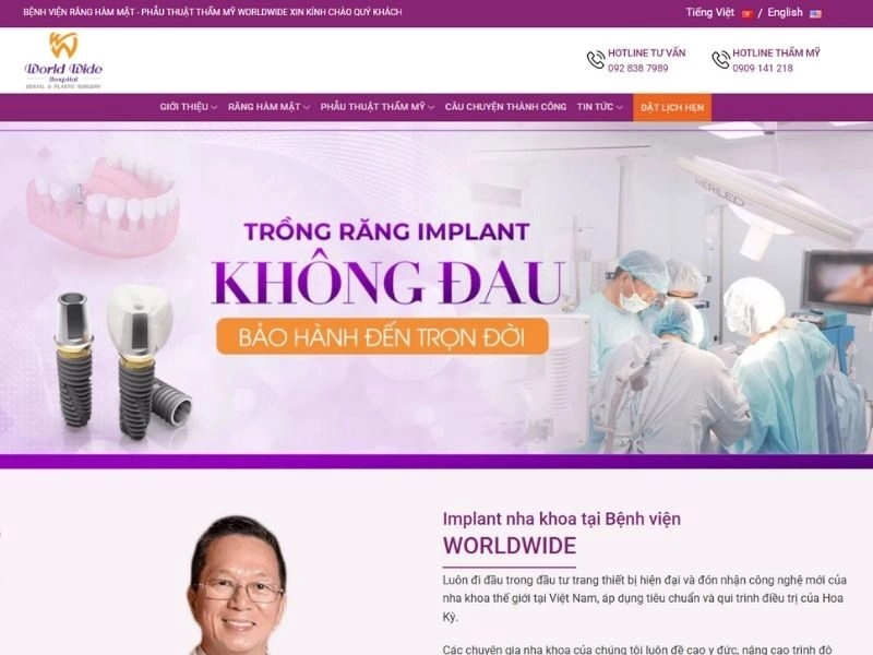 Mẫu website Nha Khoa