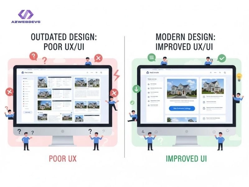 Outdated design & poor UXUI