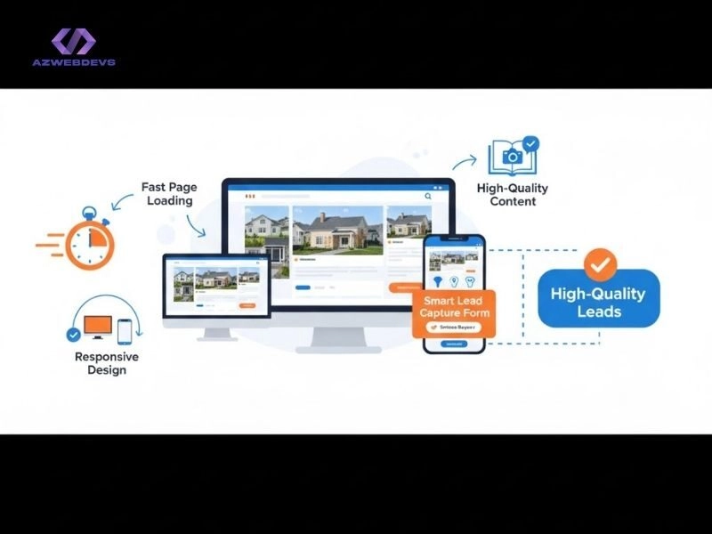 Speed, responsive design, content & smart lead forms