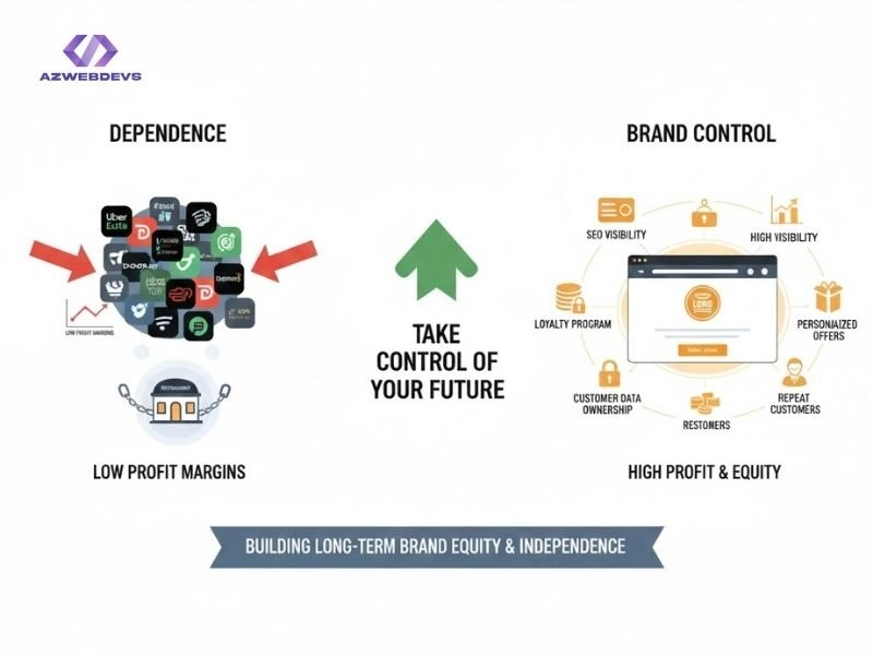 Thương hiệu nhà hàng online – kiểm soát tương lai