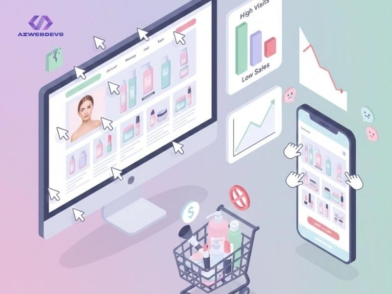 Vì sao website mỹ phẩm nhiều traffic nhưng ít đơn