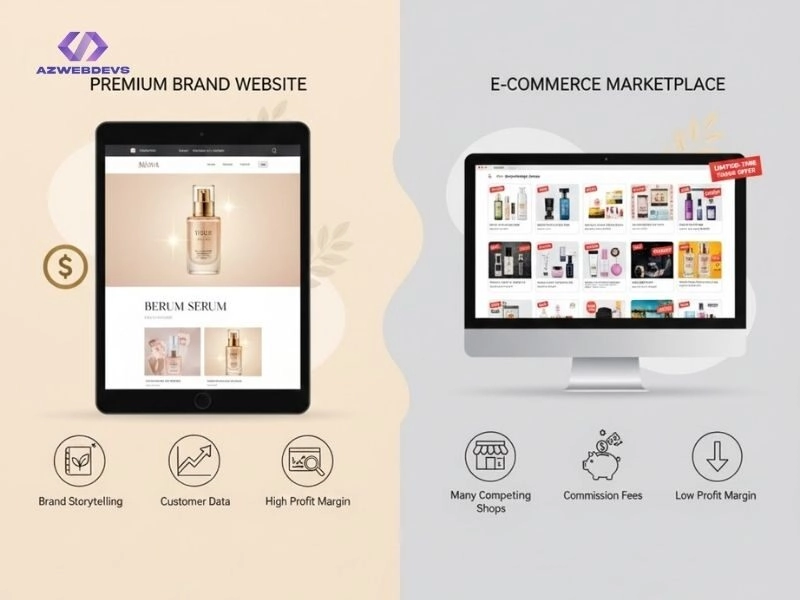 Website hay sàn TMĐT – kênh bán hàng nào phù hợp cho mỹ phẩm cao cấp